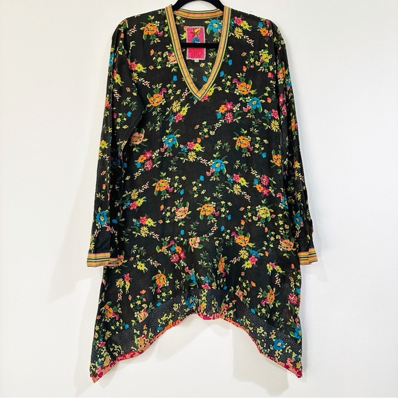 Johnny Was Tops - 🔥 HOST PICK 🔥 Johnny Was Asymmetrical Floral Sheer Tunic Size XS